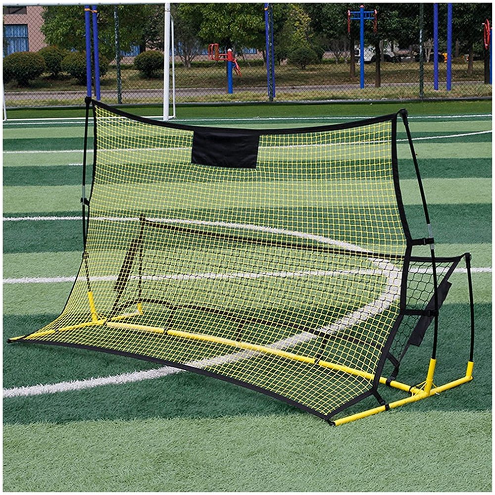 Mini Soccer Goal Portable Soccer Net Pop Up Goal Nets Adult Football Training Equipment for Children Football Goals Portable Football Goal with Double-Sided Pop-Up Net Used for Garden Backyard Team Co