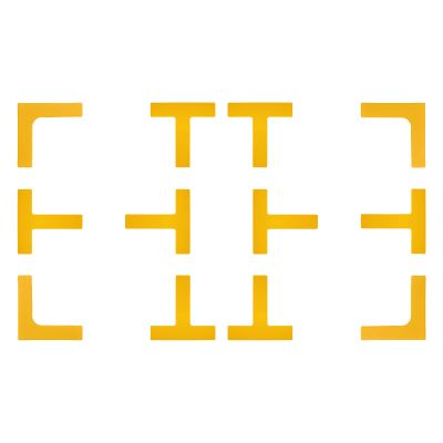 Eco Walker Court Lines Marker Kit Throw Down Markers Create Your Own Mini Pickleball Tennis Court (Yellow)