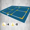 Eco Walker Court Lines Marker Kit Throw Down Markers Create Your Own Mini Pickleball Tennis Court (Yellow) view 3