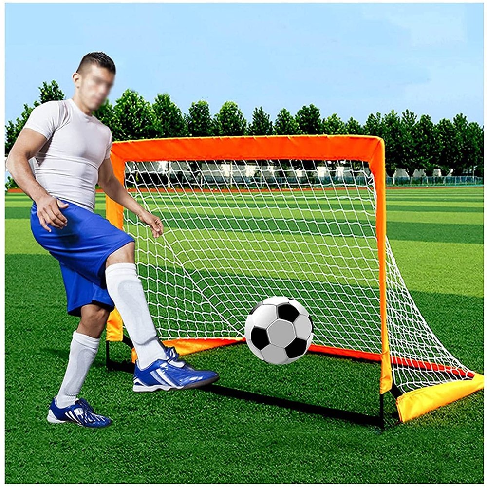 LSDRALOBBEB Mini Soccer Goal Portable Soccer Net Pop Up Goal Nets Portable Children's Football Goal with Pop-Up Net Training The Goal by Kicking and Passing The Ball in Football 1111