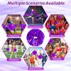 4Pcs Metallic Cheerleading Pom Poms, Creatiee 2 Pair Cheerleader Cheering Squad Pompoms for School Sports Dance Games Team Spirit Cheer (Purple) view 4