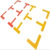 Eco Walker Court Lines Marker Kit Throw Down Markers Create Your Own Mini Pickleball Tennis Court (RED-Yellow) view 1
