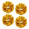 4Pcs Metallic Cheerleading Pom Poms, Creatiee 2 Pair Cheerleader Cheering Squad Pompoms for School Sports Dance Games Team Spirit Cheer (Gold) view 1