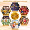 4Pcs Metallic Cheerleading Pom Poms, Creatiee 2 Pair Cheerleader Cheering Squad Pompoms for School Sports Dance Games Team Spirit Cheer (Gold) view 4