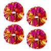 4Pcs Metallic Cheerleading Pom Poms, Creatiee 2 Pair Cheerleader Cheering Squad Pompoms for School Sports Dance Games Team Spirit Cheer (Rose Gold) view 1