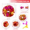 4Pcs Metallic Cheerleading Pom Poms, Creatiee 2 Pair Cheerleader Cheering Squad Pompoms for School Sports Dance Games Team Spirit Cheer (Rose Gold) view 2