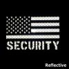 2 Pack Reflective Security Patch US Flag with Hook Back for Service Harness Tactical Vest Collar Hook-Fastener Backing (Black-White) view 2