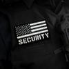 2 Pack Reflective Security Patch US Flag with Hook Back for Service Harness Tactical Vest Collar Hook-Fastener Backing (Black-White) view 4
