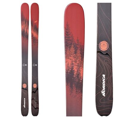 Nordica Santa Ana 88 Unlimited Women's All-Mountain Skis (Maroon/Smoke, 158)