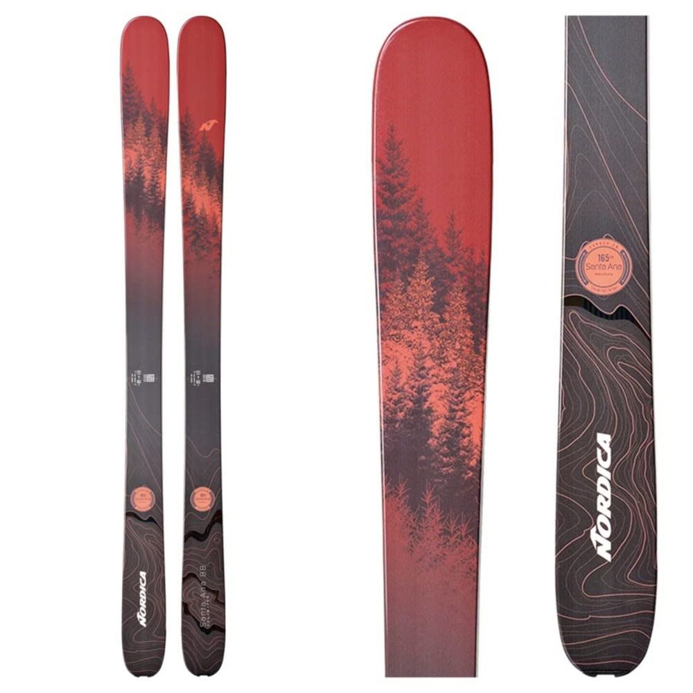 Nordica Santa Ana 88 Unlimited Women's All-Mountain Skis (Maroon/Smoke, 158)