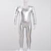 easyforever Kids Girls Shiny Metallic Camisole Leotard Ballet Dance Workout Full Length Unitard Jumpsuit Silver Long Sleeves 12 Years view 3
