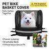 ANZOME Dog Bike Basket Cover, Breathable Mesh Pet Carrier Cover for Small Pets, Secure Velcro Straps, Reflective Safety Strip, Easy Install for Bicycle Front Basket 12.9L8.6W (Basket Not Included) view 2