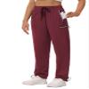 Cakulo Cargo Hiking Pants Women Summer Golf Travel Camping Work Waterproof Rain Quick Dry Light Weight Stretchy Pants Pockets Wine Red S view 1