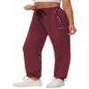 Cakulo Cargo Hiking Pants Women Summer Golf Travel Camping Work Waterproof Rain Quick Dry Light Weight Stretchy Pants Pockets Wine Red S view 2