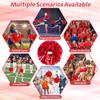 4Pcs Metallic Cheerleading Pom Poms, Creatiee 2 Pair Cheerleader Cheering Squad Pompoms for School Sports Dance Games Team Spirit Cheer (Red) view 4