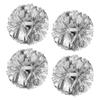4Pcs Metallic Cheerleading Pom Poms, Creatiee 2 Pair Cheerleader Cheering Squad Pompoms for School Sports Dance Games Team Spirit Cheer (Silver) view 1