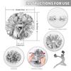 4Pcs Metallic Cheerleading Pom Poms, Creatiee 2 Pair Cheerleader Cheering Squad Pompoms for School Sports Dance Games Team Spirit Cheer (Silver) view 2