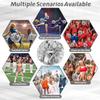 4Pcs Metallic Cheerleading Pom Poms, Creatiee 2 Pair Cheerleader Cheering Squad Pompoms for School Sports Dance Games Team Spirit Cheer (Silver) view 4