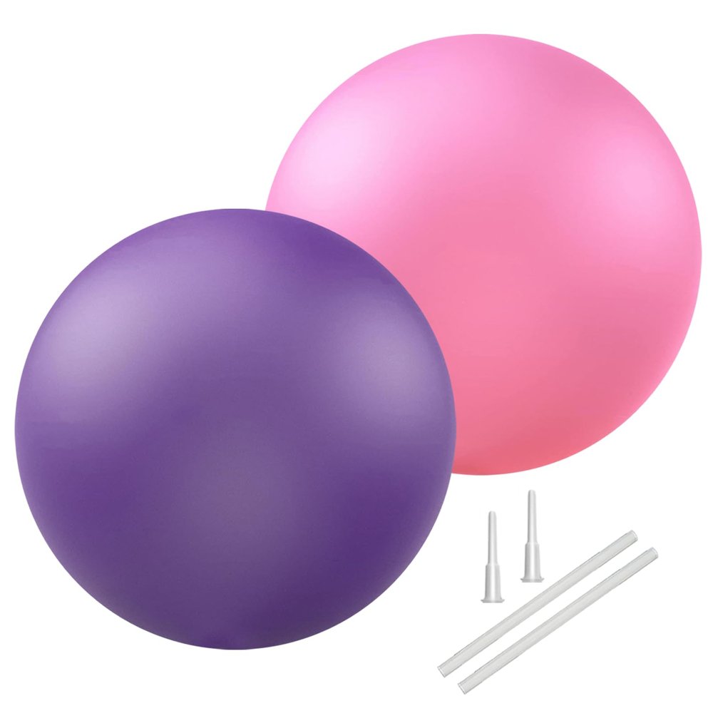 Soft Pilates Ball 9 Inch, Ideal Small Exercise Ball Between Knee Squeeze for Physical Therapy Yoga Core Medicine Abs Pt Bouncy, Mini Rubber Fitball Barre Workout Equipment for Women Men Kid Toddler