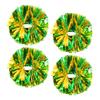 4Pcs Metallic Cheerleading Pom Poms, Creatiee 2 Pair Cheerleader Cheering Squad Pompoms for School Sports Dance Games Team Spirit Cheer (Green Gold) view 1