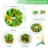 4Pcs Metallic Cheerleading Pom Poms, Creatiee 2 Pair Cheerleader Cheering Squad Pompoms for School Sports Dance Games Team Spirit Cheer (Green Gold) view 2