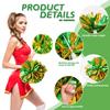 4Pcs Metallic Cheerleading Pom Poms, Creatiee 2 Pair Cheerleader Cheering Squad Pompoms for School Sports Dance Games Team Spirit Cheer (Green Gold) view 3