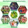 4Pcs Metallic Cheerleading Pom Poms, Creatiee 2 Pair Cheerleader Cheering Squad Pompoms for School Sports Dance Games Team Spirit Cheer (Green Gold) view 4