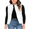 Xeoxarel White Vest for Women, Lightweight Puffer Padded Quilted Gilet with 4 Pockets Small