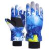 Kids Snow Ski Gloves for Winter Waterproof Boys Girls Ski Gloves Toddler Finger Mittens Blue view 1