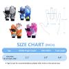 Kids Snow Ski Gloves for Winter Waterproof Boys Girls Ski Gloves Toddler Finger Mittens Blue view 4