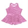 Agoky Girls Sequined Ballet Hip-Hop Jazz Latin Modern Tap Dress Street Stage Performance Costume Pink 7-8 view 3