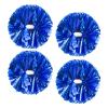 4Pcs Metallic Cheerleading Pom Poms, Creatiee 2 Pair Cheerleader Cheering Squad Pompoms for School Sports Dance Games Team Spirit Cheer (Blue) view 1