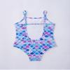Hedmy Kids Girls One-Piece Mermaid Spaghetti Straps Swimsuit Criss Cross Bikini Swimwear Bathing Suits Colorful Fish Scales 6 Years view 4