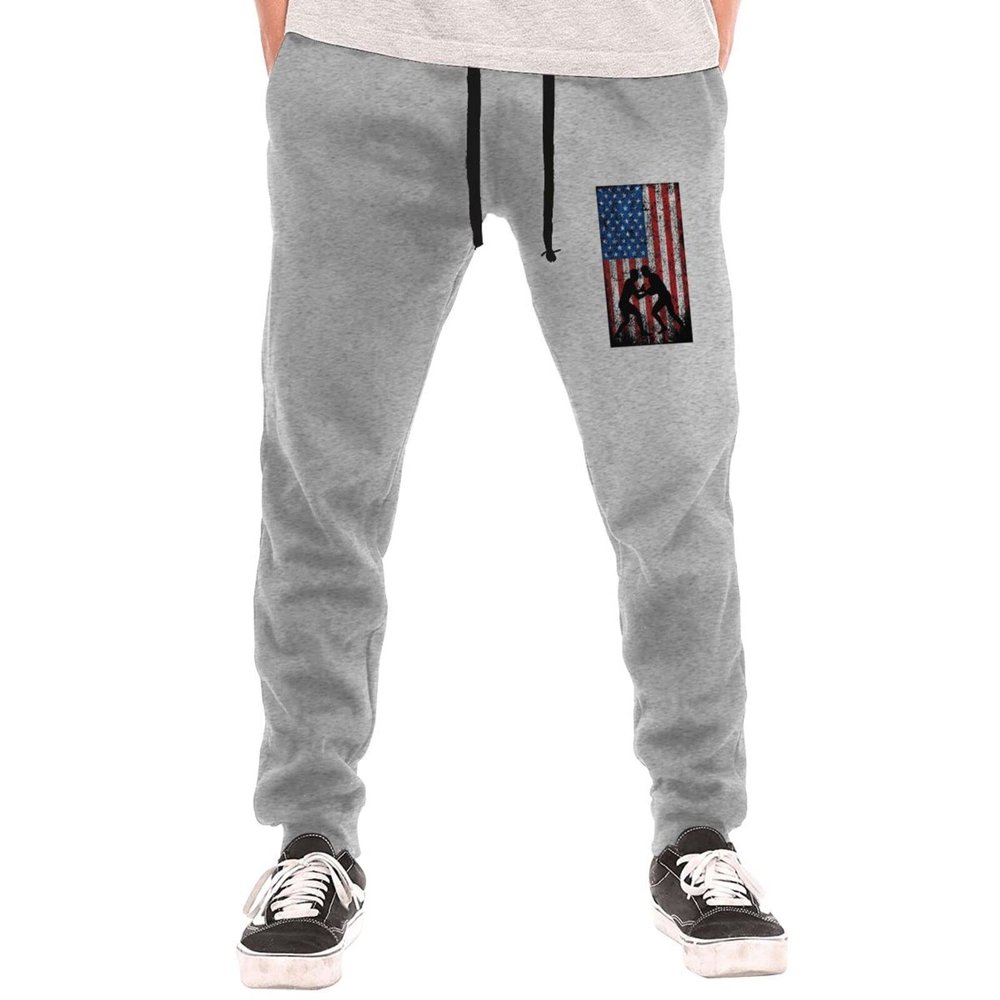 DARLEKS Judo USA Flag Design Men/Women 3D Joggers Pants Thickened Sweatpants Unisex Casual Mens Sweatpants Sport Track Sweatpants Baggy Trousers Gray Xx-Large