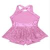 Agoky Girls Sequined Ballet Hip-Hop Jazz Latin Modern Tap Dress Street Stage Performance Costume Pink 15-16 view 4