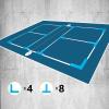 Eco Walker Court Lines Marker Kit Throw Down Markers Create Your Own Mini Pickleball Tennis Court (Blue) view 3
