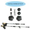2 Pcs Trekking Poles,Aluminum Lightweight Collapsible Hiking Poles for Women,Walking Sticks for Hiking Carbon Fiber(Silver) view 2