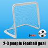 Mini Soccer Goal Portable Soccer Net Pop Up Goal Nets Football Goals with Pop-Up Net and Football Set Outdoor Garden Children's Football Goal Stabilize the Steel Pipe Support LSDRALOBBEB 1111(Size:62x view 2