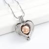 Cremation Jewelry Memories Lockets Urn Necklace for Ashes for Women Men Heart with Angel Wing Keepsake Hollow Ball Urn Pendant for Human Pet Ashes, Rose Gold view 3