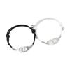 COLORFUL BLING Couples Bracelets Long Distance Mutual Attraction Relationship Key Lock Heart Bracelet Set Matching Rope for Women Men Lovers Gifts-Handcuff view 1