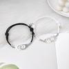 COLORFUL BLING Couples Bracelets Long Distance Mutual Attraction Relationship Key Lock Heart Bracelet Set Matching Rope for Women Men Lovers Gifts-Handcuff view 2