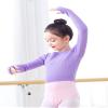Daydance Knit Light Purple Girls Ballet Sweaters Pullover Boat Neck Dance Crop Top for Leotards view 3