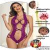 Avidlove Plus Size Lingerie for Women Sexy One Piece Teddy Lace Lingerie Bodysuit Lavender XX-Large view 3