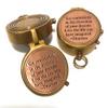 Brass Compass Engraved with Thoreau's Go Confidently Quote and Stamped Leather Case, Boys Gifts view 1
