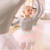 Daydance Boat Neck Black Girls Dance Sweater Long Sleeve Ballet Warm Up Crop Top for with Thumb Holes, A Size Up view 3