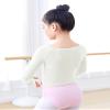 Daydance Long Sleeve White Boat Neck Girls Pullover Sweater for Dance, Ballet, Performance, Work Out in Winter view 3