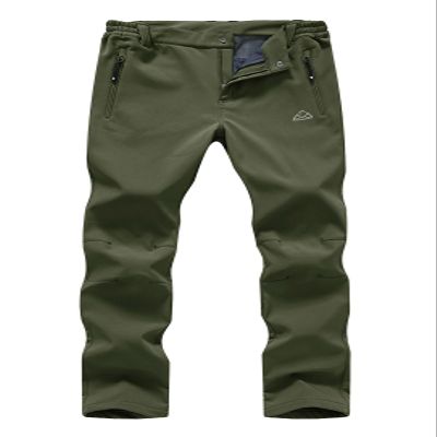 YSENTO Women's Fleece Lined Pants Winter Snow Ski Waterproof Insulated Softshell Hiking Mountain Pants ArmyGreen Size XL