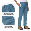 YSENTO Women's Fleece Lined Pants Winter Snow Ski Waterproof Insulated Softshell Hiking Mountain Pants Grey Blue Size XS view 4