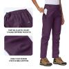 YSENTO Women's Fleece Lined Pants Winter Snow Ski Waterproof Insulated Softshell Hiking Mountain Pants Purple Size XS view 4