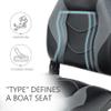 NORTHCAPTAIN Deluxe Marine High Back Folding Boat Seat,Stainless Steel Screws Included,Dark Grey/Black(2 Seats) view 4